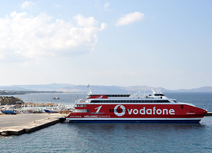 Greek ferries, boats and catamarans. High Speed 1. Agios Konstantinos. Skiathos.