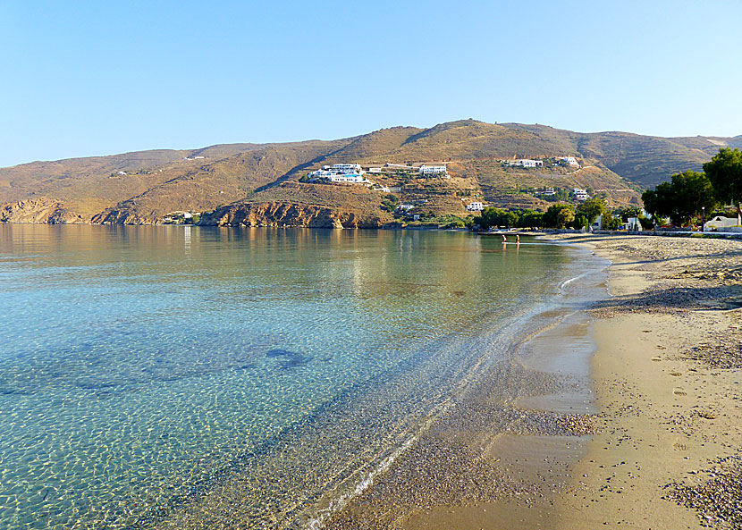 Aegiali beach och Aegialis Hotel & Spa på Amorgos.