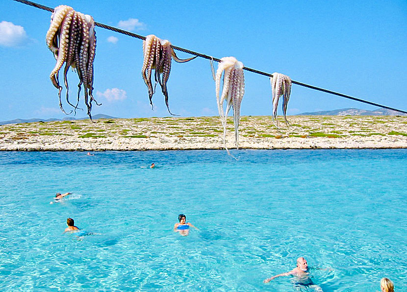 Missa inte att följa med på en båtutflykt när du reser till ön Antiparos i Grekland.