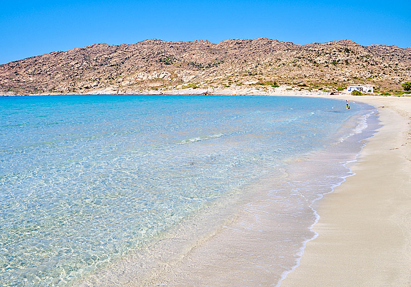 Manganari beach på ön Ios i Grekland.