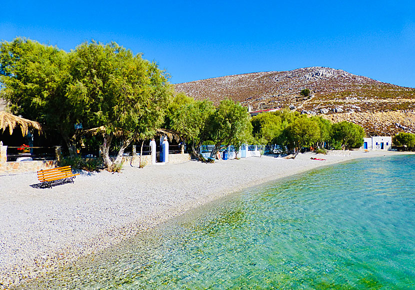 Vlychadia beach på Kalymnos i Grekland.