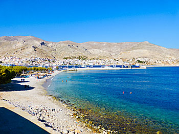 Pothia beach på Kalymnos.