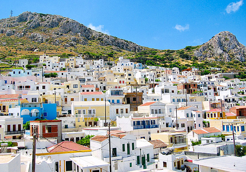 Menetes är den färggladaste byn på Karpathos.