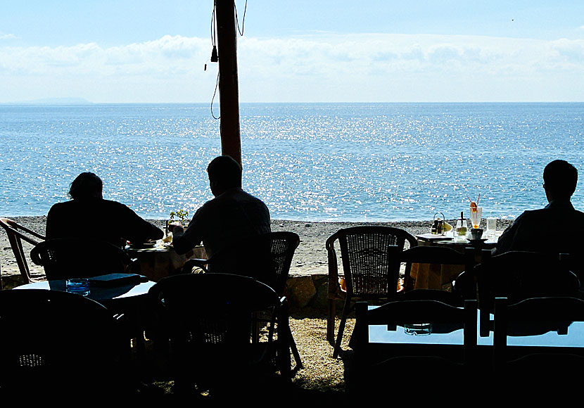 Frukost med utsikt över Libyska havet i Sougia på Kreta.