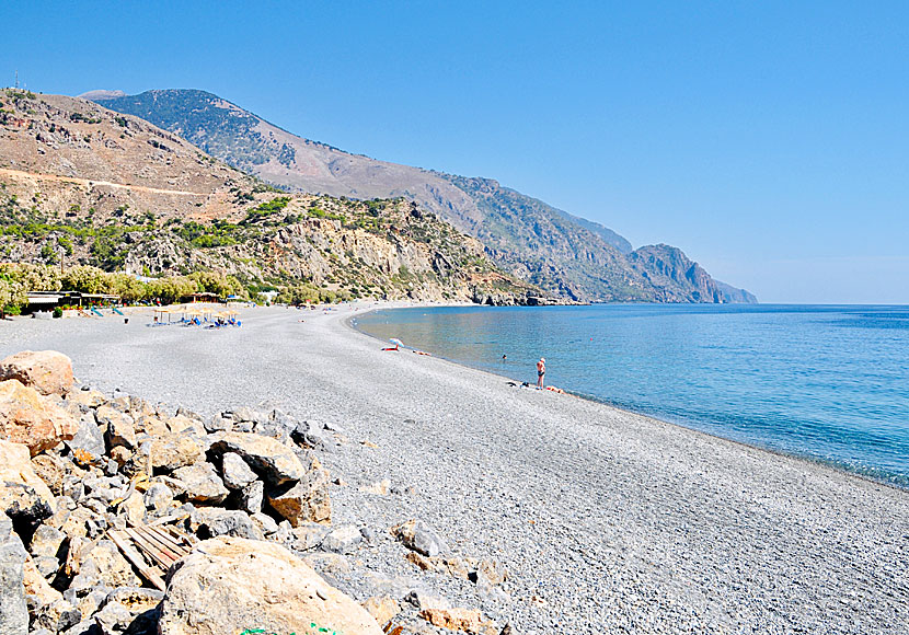 Klapperstenstranden i Sougia på södra Kreta.
