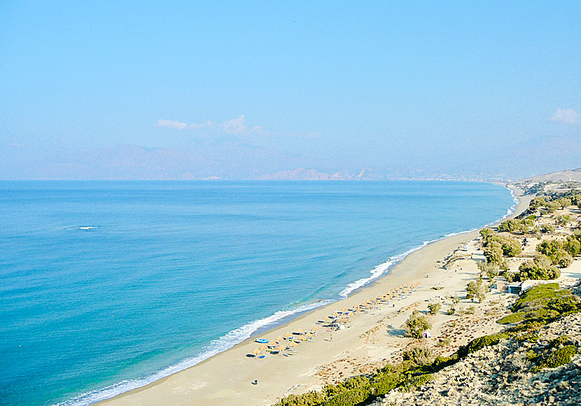 Kalamaki beach nära Matala på södra Kreta.