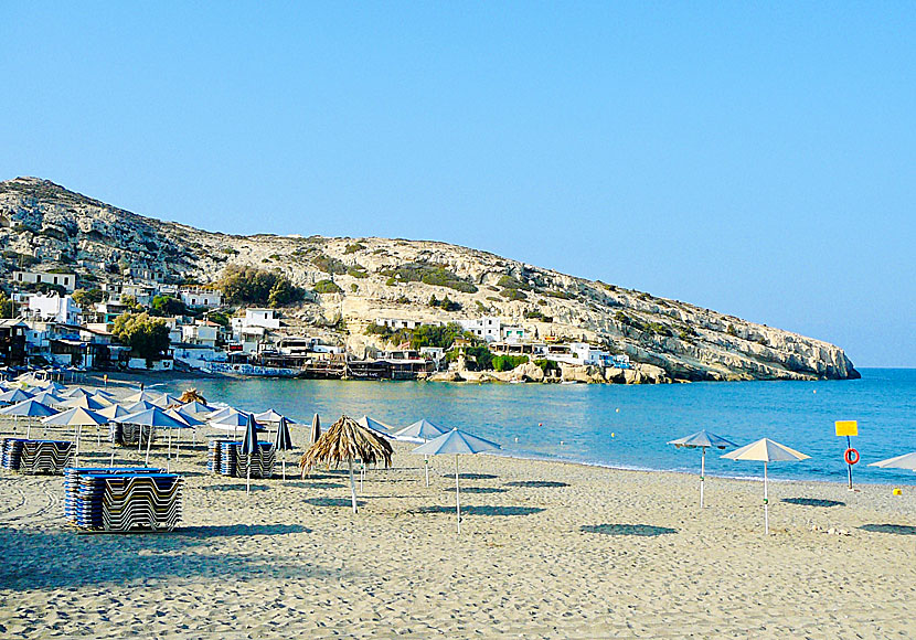 Matala beach på södra Kreta.