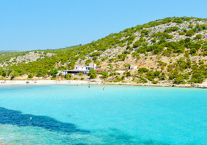 Platys Gialos beach på Lipsi i Dodekaneserna.