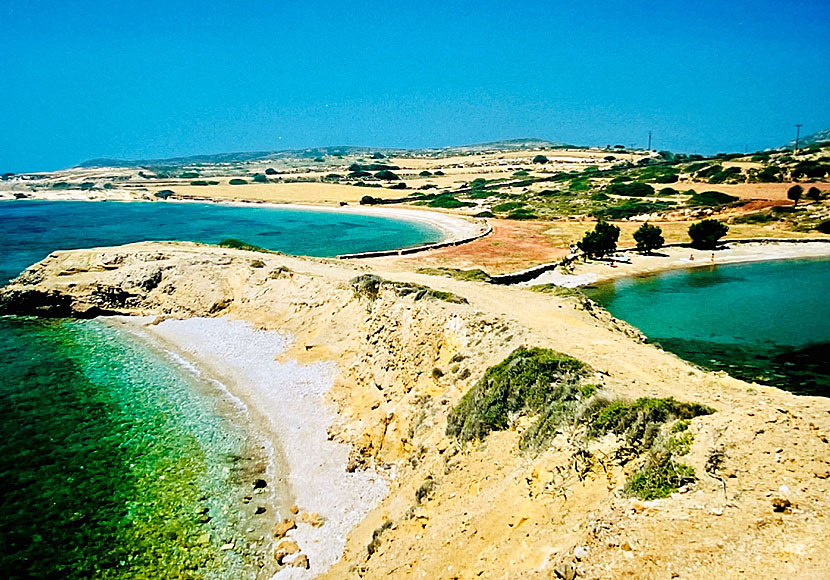 Tourkomnima beach på Lipsi i Grekland.