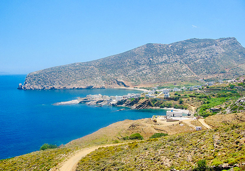 Byn Apollonas på norra Naxos i Grekland.