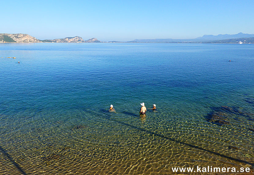 Stranden i Pylos på södra Peloponnesos.