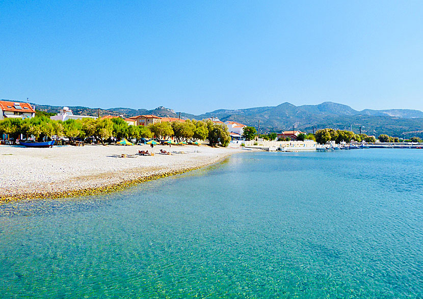 Ormos beach nära Votsalakia på Samos.