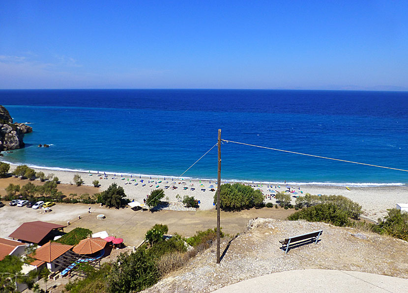 Tsabou beach nära Kokkari på norra Samos.