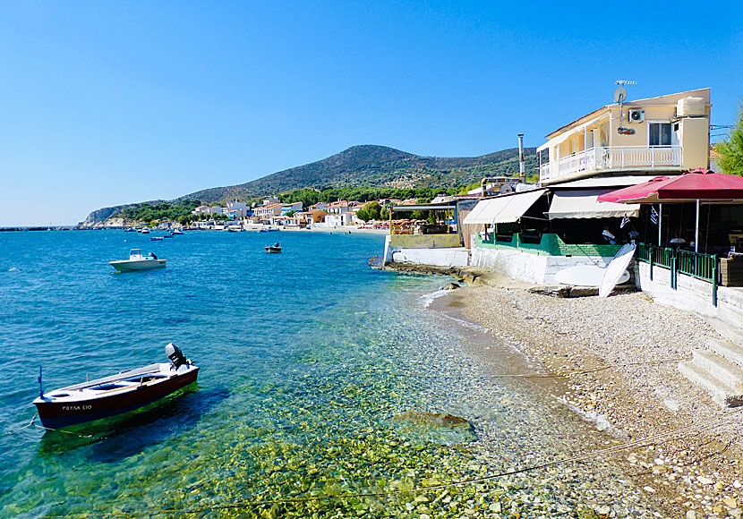 Ireon är en mycket trivsam liten turistort vid vattnet på västra Samos.