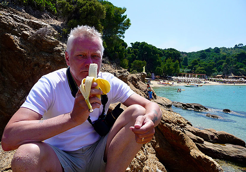 Det finns ingenstans i Grekland som en banan smakar så gott som på Banana beach.