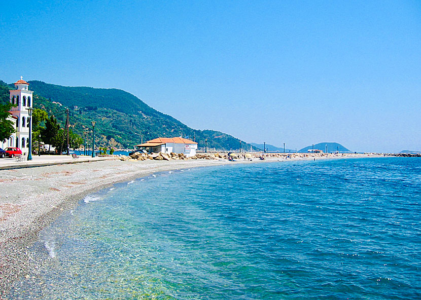 Loutraki beach på Skopelos i Grekland.