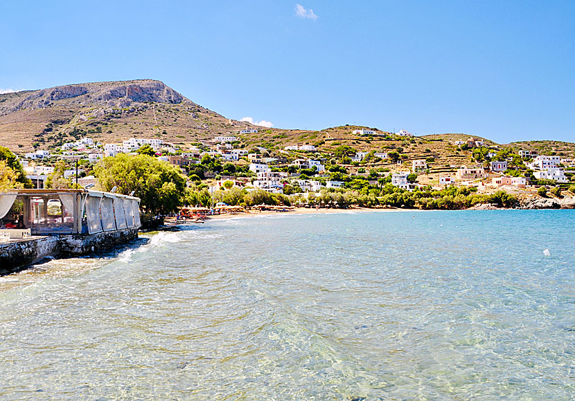 Kini beach på Syros i Kykladerna.
