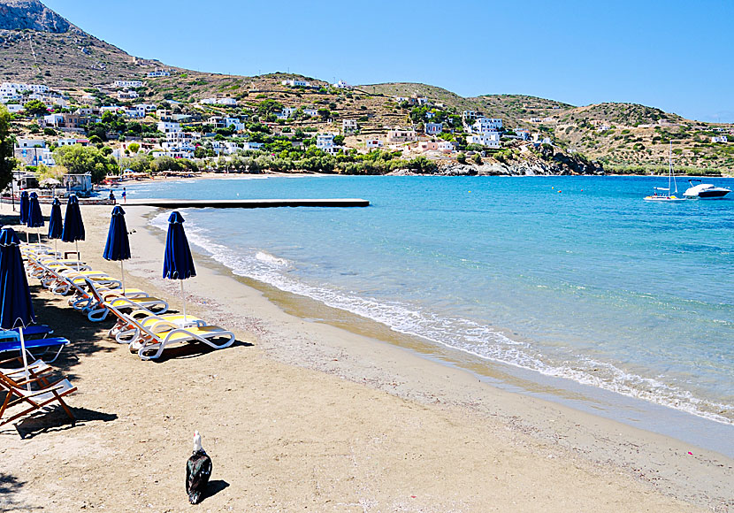 Kini beach på Syros i Grekland.