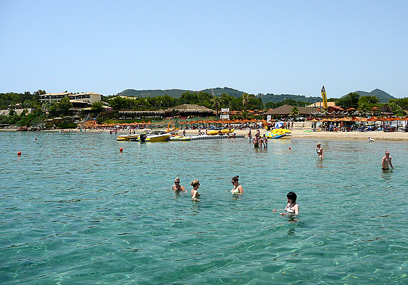 Hotell vid Agios Nikolaos beach på Zakynthos.