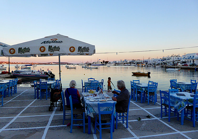 Restauranger och tavernor i Chora på Antiparos.