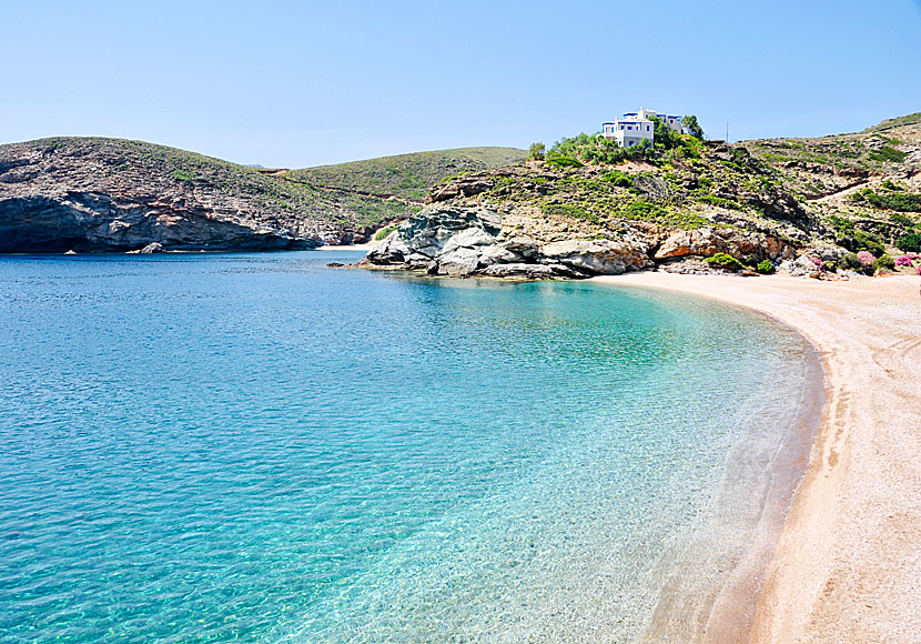 Vitali beach på nordöstra Andros.