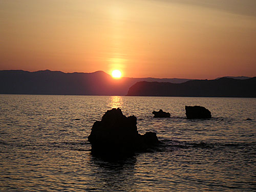 Solnedgång på Kreta.