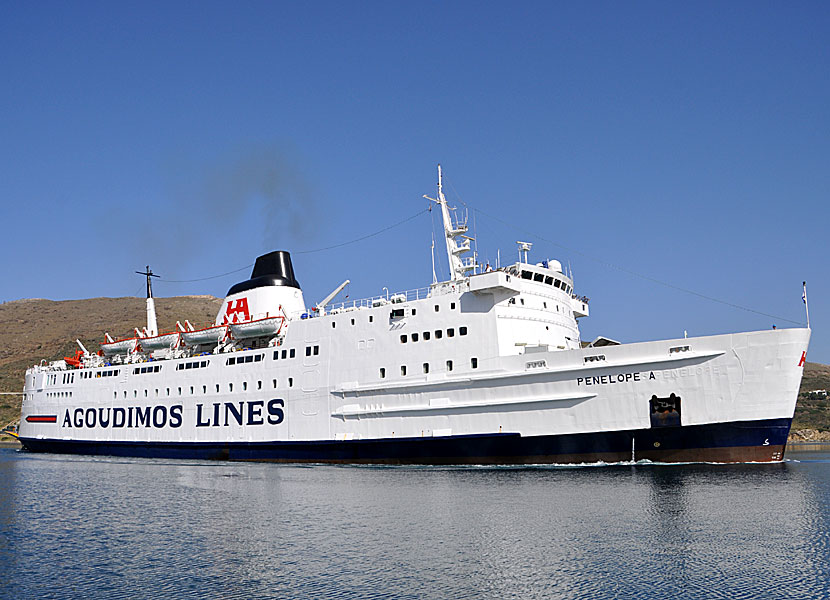 Greek ferries, boats and catamarans. Penelope A. Gavrio. Andros.