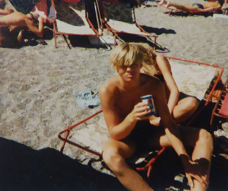 Solstolar på Elli beach i Rhodos stad år 1979. 
