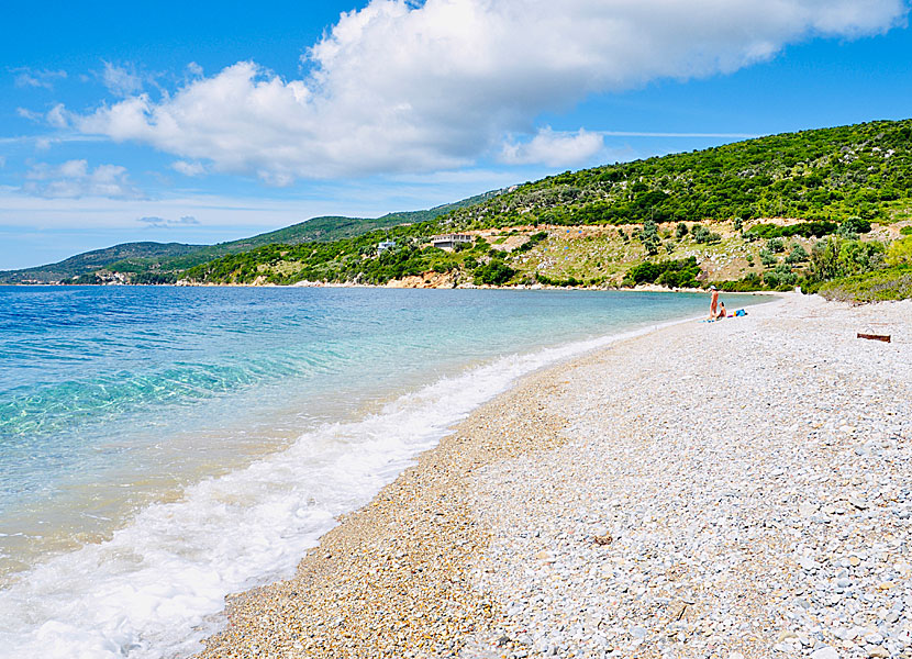 Alonissos bästa stränder. Agios Dimitrios beach.