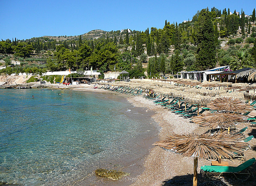 Agia Marina beach på Spetses.