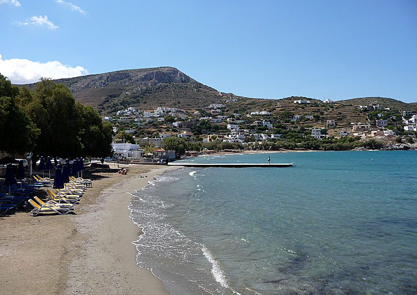 Syros bästa stränder. Kini beach.  