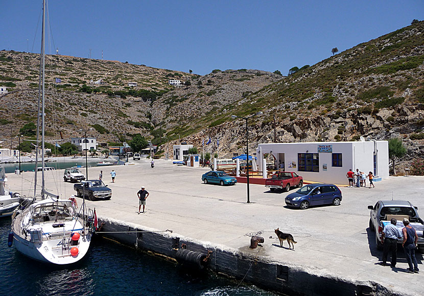 Hamnen på Agathonissi i Grekland.