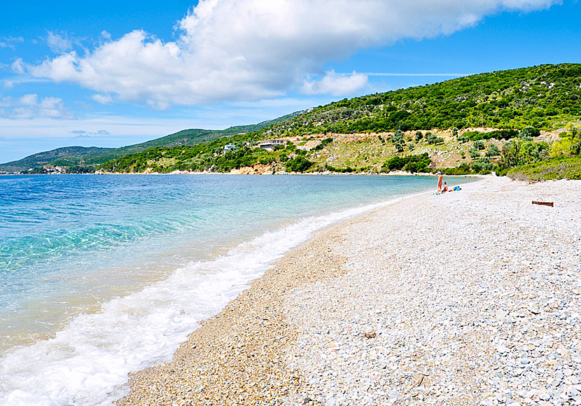 Agios Dimitrios beach på norra Alonissos.