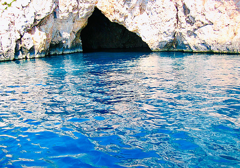 Den blå grottan i den Marina Nationalparken på Alonissos.