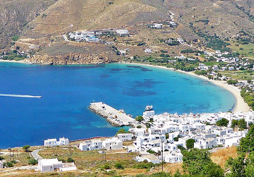 Egiali sett från Potamos på Amorgos på Amorgos.
