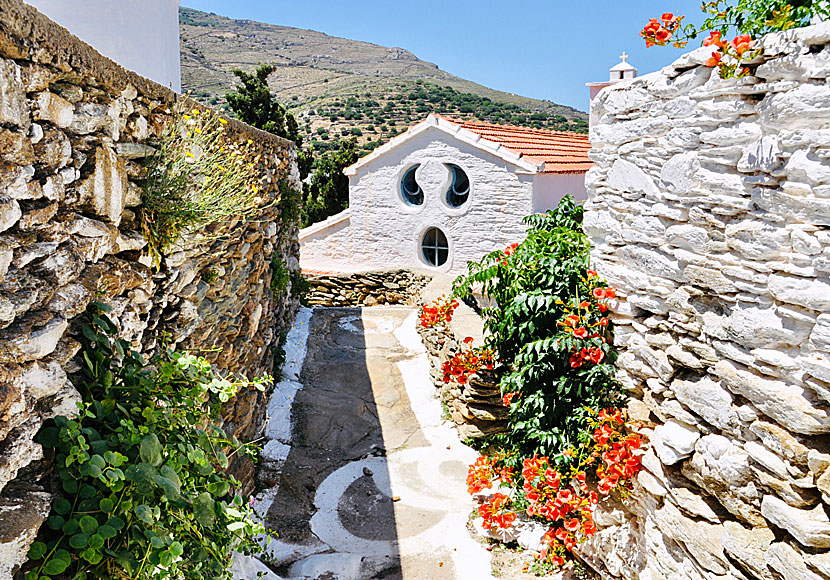 Aidonia church på Andros i Kykladerna.