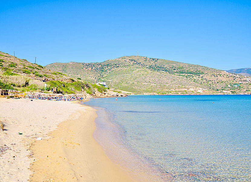 Andros bästa stränder. Chryssi Ammos beach.  Batsi.