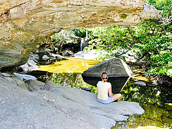 Pithara Waterfalls på Andros.