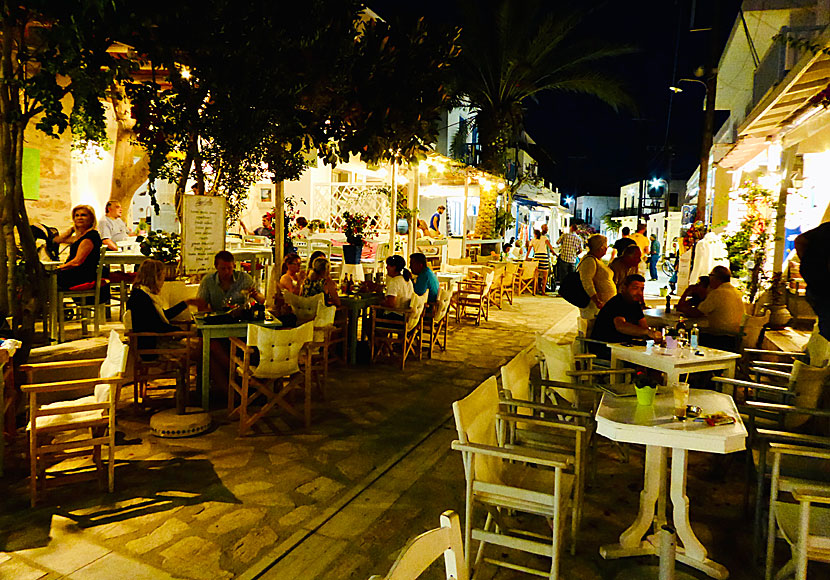 Bra tavernor och restauranger på Antiparos.