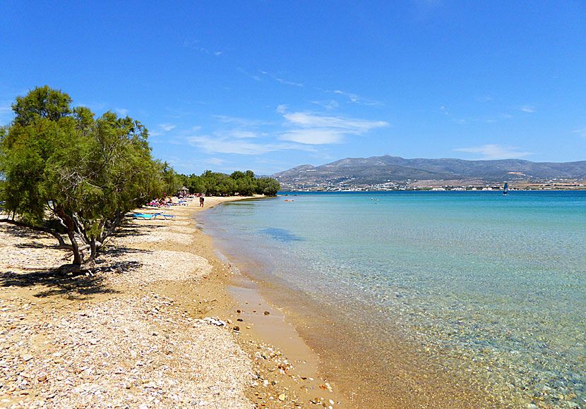 Stranden Psaraliki 2 på Antiparos i Kykladerna.