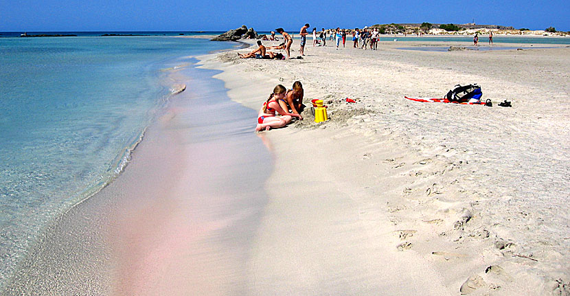 Elafonissi beach på Kreta i Grekland.