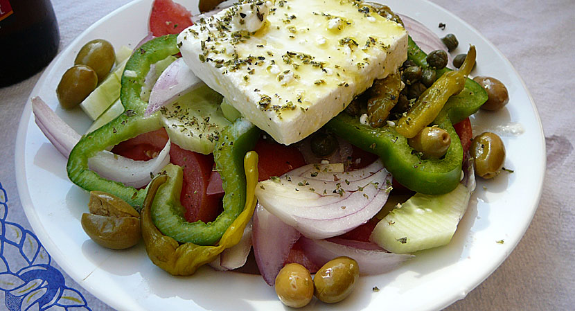 Greek salad. Grekisk sallad. Choriatiki .