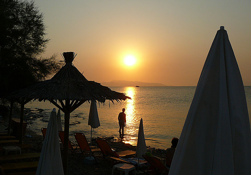 Solnedgången i Skala på Agistri i Grekland.