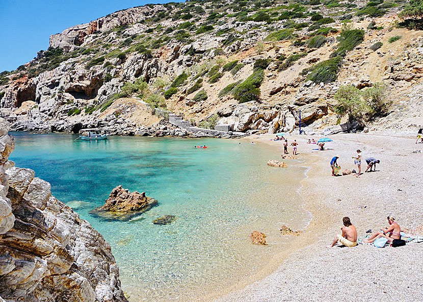 Vroulidia beach på södra Chios. 