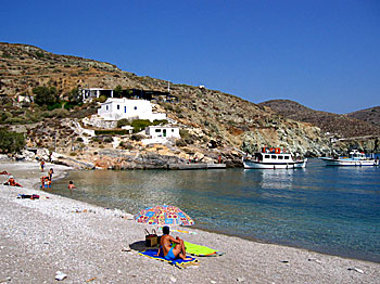 Agios Nikolaos beach på Folegandros. 