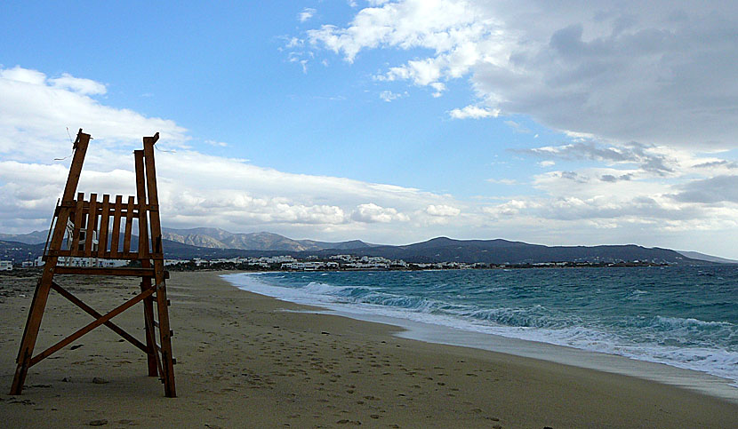 Agios Prokopios på Naxos i lågsäsong.