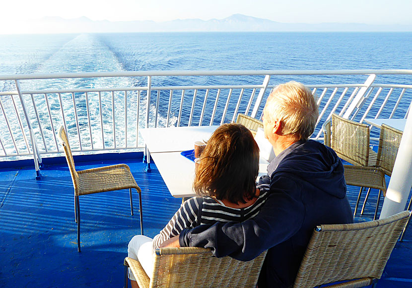  Blue Star Ferries mellan Amorgos. och Donoussa i Kykladerna.