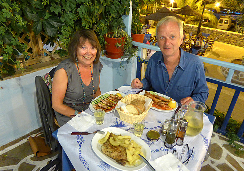 Bra restauranger i Egiali på Amorgos.
