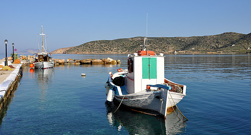 Hamnen i Katapola på Amorgos.