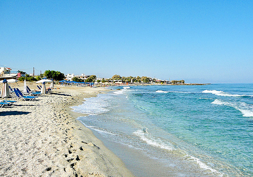 Fina stränder i Analipsi och Anissaras öster om Heraklion på norra Kreta.